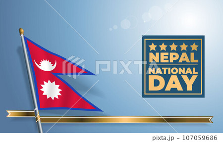 Nepal National Day, celebration template banner 107059686