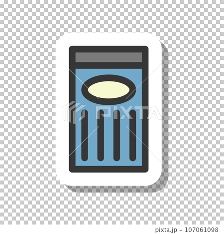 Sticker-style stationery single item icon Shear core 107061098