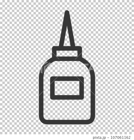 線画文房具の単品アイコン 接着剤 線画文房具の単品アイコン 接着剤 107061162