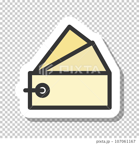 Sticker style stationery single item icon word book Sticker style stationery single item icon word book 107061167
