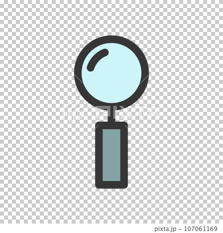 カラー文房具の単品アイコン　虫眼鏡 107061169