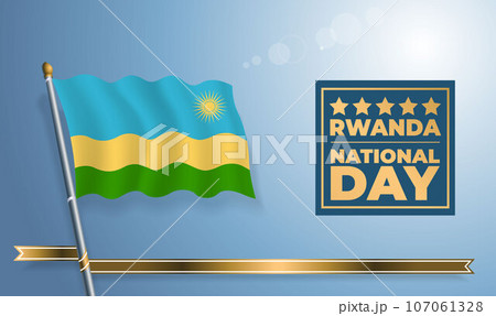 Rwanda National Day, celebration template banner 107061328