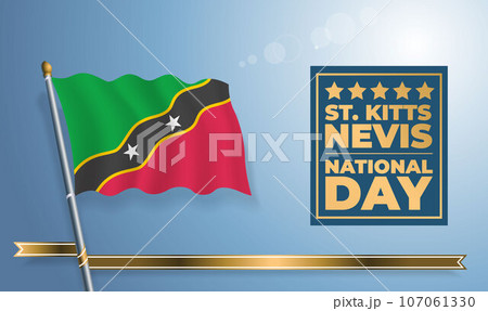 ST. Kitts Nevis National Day, celebration template banner ST. Kitts Nevis National Day, celebration template banner 107061330