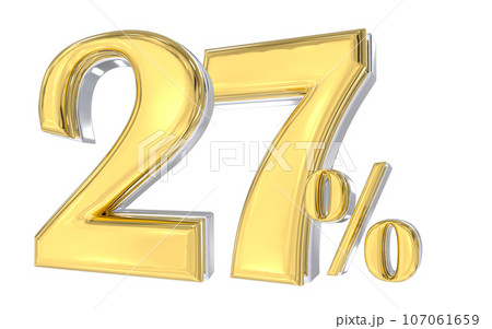 golden lNumber 27 with gold texture 107061659