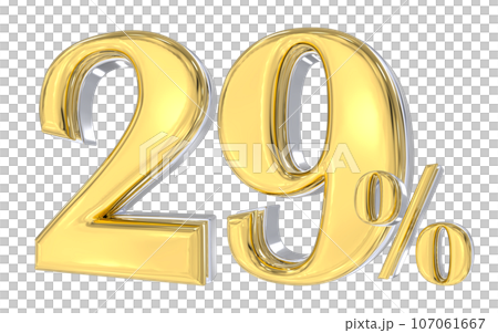 golden lNumber 29 with gold texture 107061667