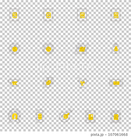 Outline entertainment gambling illustration icon set Outline entertainment gambling illustration icon set 107061668