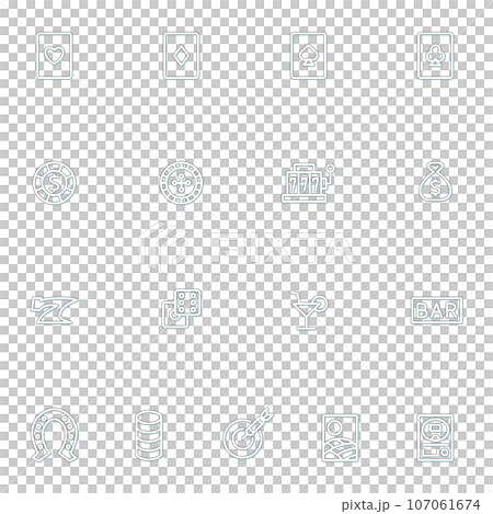 Color shadow entertainment gambling illustration icon set light blue Color shadow entertainment gambling illustration icon set light blue 107061674