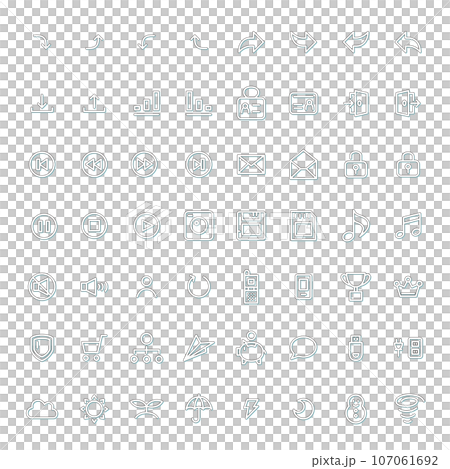 Color shadow business illustration icon set light blue 107061692