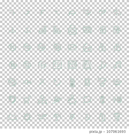 Color shadow business illustration icon set 107061693