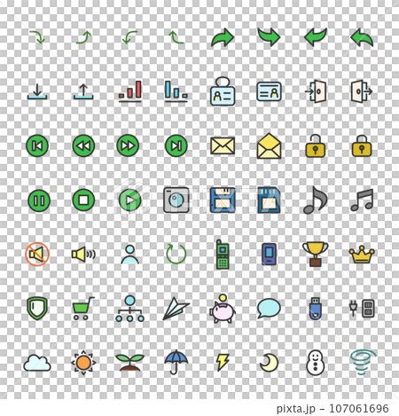 Color entertainment gambling illustration icon set Color entertainment gambling illustration icon set 107061696