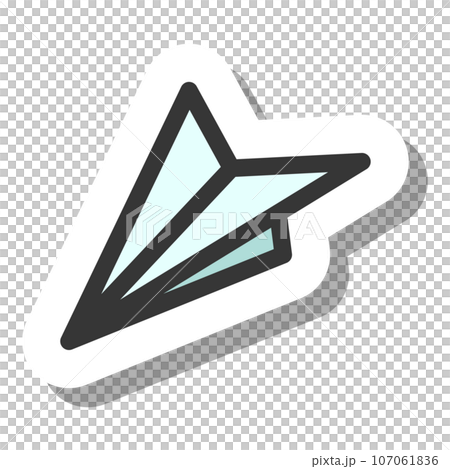 貼紙風格簡單商務單品圖示紙飛機 107061836