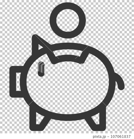 線條畫簡單業務單項圖示存錢罐 線條畫簡單業務單項圖示存錢罐 107061837