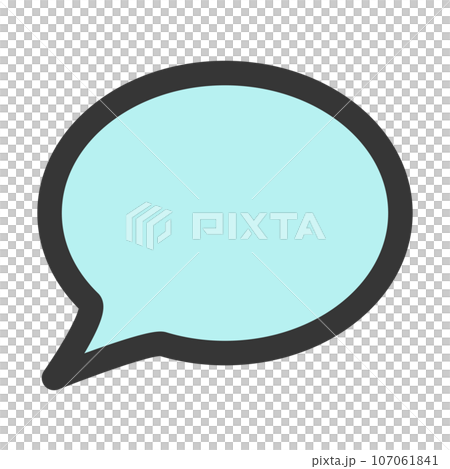 Color simple business single item icon speech bubble 107061841