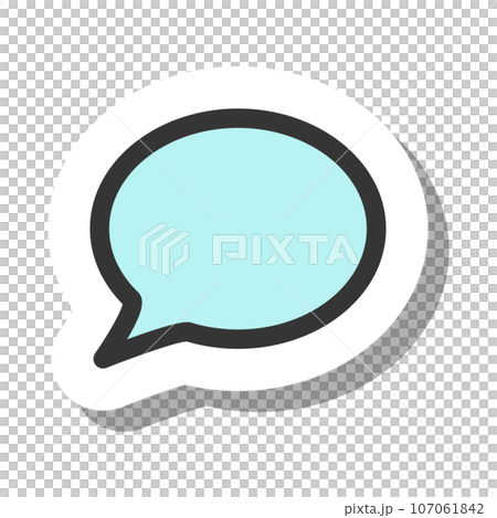貼紙風格簡單業務單項圖示語音氣泡 貼紙風格簡單業務單項圖示語音氣泡 107061842