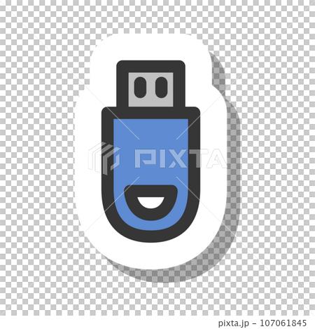 貼紙風格簡單商務單項圖示 USB 記憶體 107061845