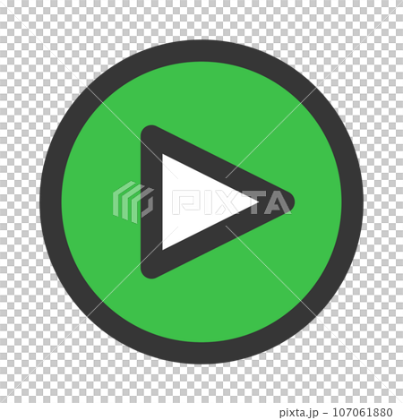 カラーシンプルビジネス単品アイコン　再生 107061880