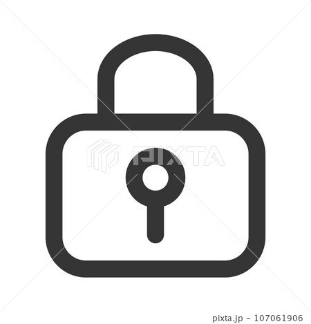 線画シンプルビジネス単品アイコン　ロック 107061906