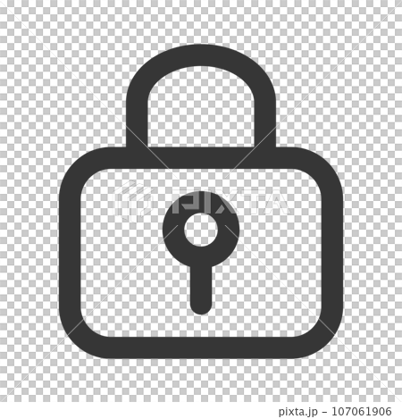 Line drawing simple business single item icon lock 107061906