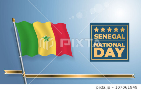 Senegal National Day, celebration template banner Senegal National Day, celebration template banner 107061949