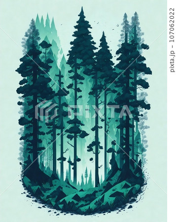 森の風景(AI画像生成) 森の風景(AI画像生成) 107062022