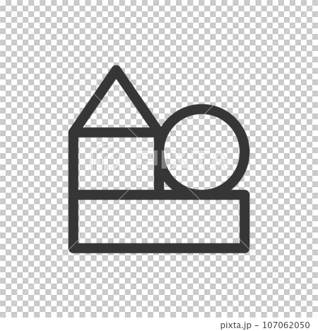 線條畫簡單嬰兒用品相關單項圖示積木 107062050