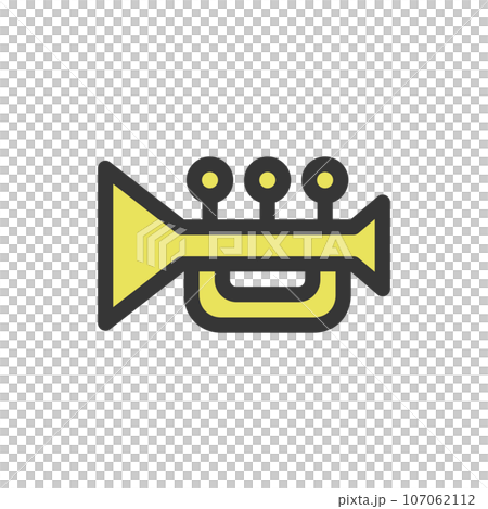 Color simple baby products related single item icon trumpet 107062112