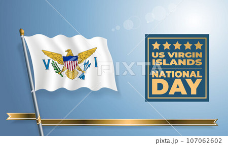 Us Virgin Islands National Day, celebration template banner 107062602