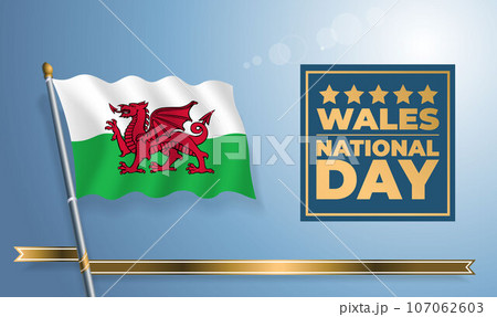 Wales National Day, celebration template banner 107062603