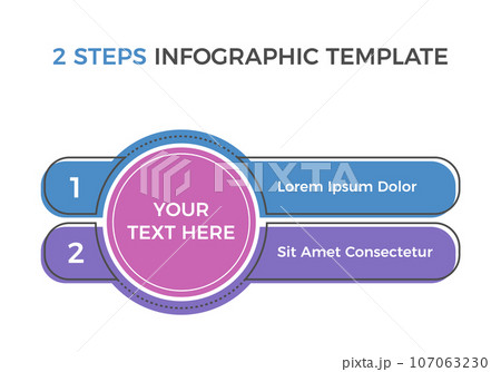 Infographic Template with 2 Stepsのイラスト素材 [107063230] - PIXTA