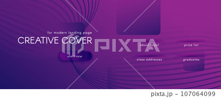 Futuristic Fluid Background. Abstract Flow Shapes. Color Geometric Wallpaper. 107064099