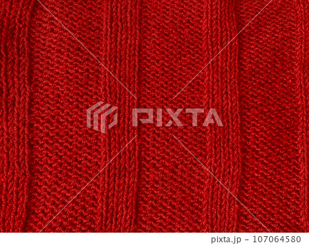 Handmade knitting background with detail weave threads. 107064580