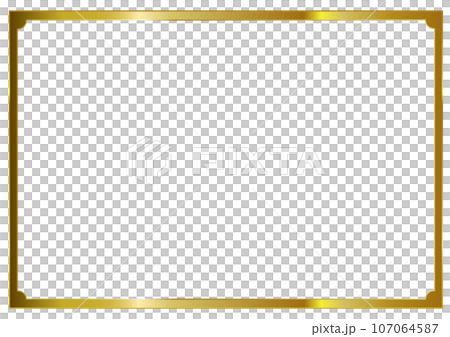 シンプルな金枠フォトフレーム シンプルな金枠フォトフレーム 107064587