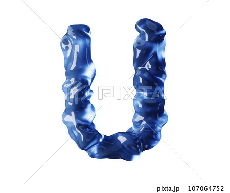 Letters made of blue liquid 107064752