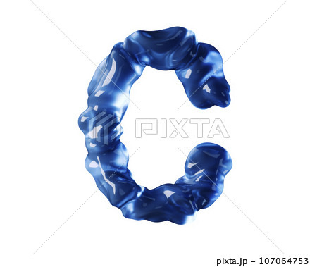 Letters made of blue liquid Letters made of blue liquid 107064753