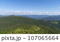 Mountain landscape with forest in the Carpathian mountains of Ukraine. 107065664