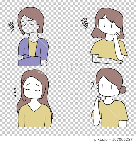 Worried person set Worried person set 107066257