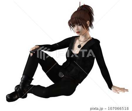 Female Asian Assassin, Relaxing at Rest 107066518
