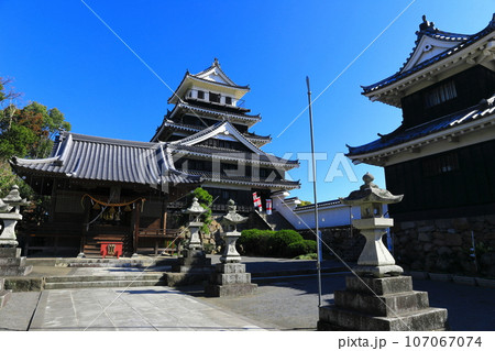 【大分県】晴天の中津城と奥平神社 107067074