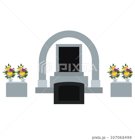 永代供養墓のイラスト素材のベクター 永代供養墓のイラスト素材のベクター 107068499