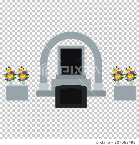 Perpetual memorial service grave illustration material vector 107068499