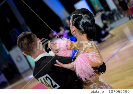 couple dancing standard dance 107069590