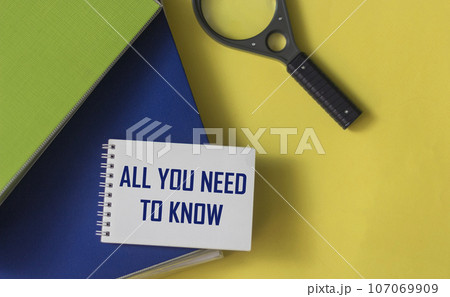 All you need to know is the concepts written in a notepad. There is a magnifying glass  107069909