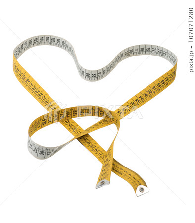 a heart formed with a tape measure a heart formed with a tape measure 107071280