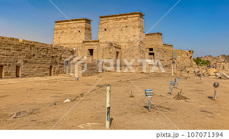 Temple of Isis at Philae Island in Aswan, Egypt 107071394