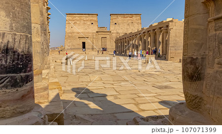 Temple of Isis at Philae Island in Aswan, Egypt 107071399
