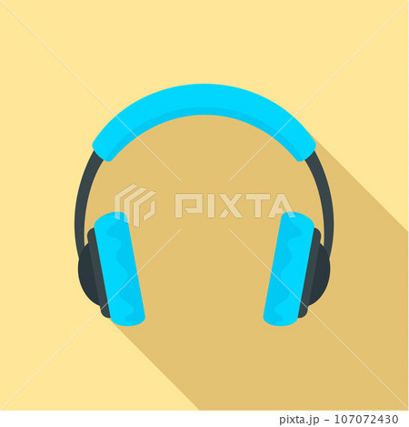 Headphones icon. Flat illustration of headphones vector icon for web design Headphones icon. Flat illustration of headphones vector icon for web design 107072430