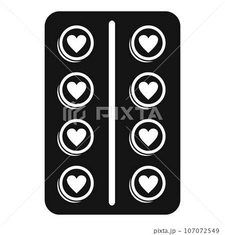Contraception pill icon. Simple illustration of contraception pill vector icon for web design isolated on white background Contraception pill icon. Simple illustration of contraception pill vector icon for web design isolated on white background 107072549