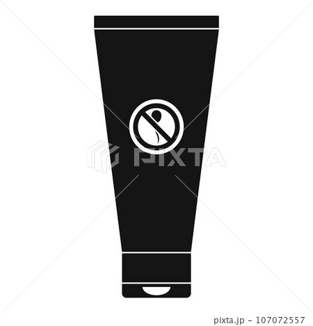 Spermicide tube icon. Simple illustration of spermicide tube vector icon for web design isolated on white background 107072557