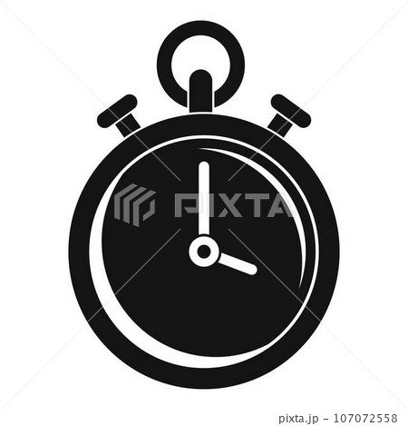 Contraceptive stopwatch icon. Simple illustration of contraceptive stopwatch vector icon for web design isolated on white background 107072558