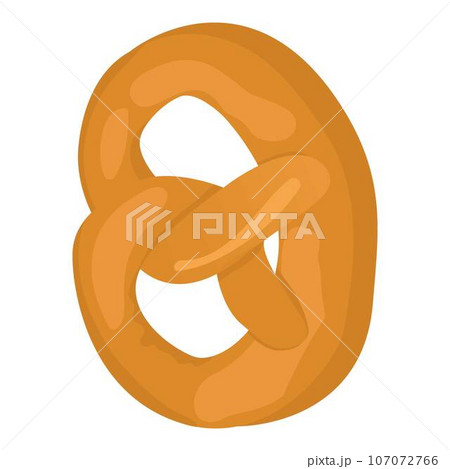 Salt pretzel icon. Isometric of salt pretzel vector icon for web design isolated on white background Salt pretzel icon. Isometric of salt pretzel vector icon for web design isolated on white background 107072766